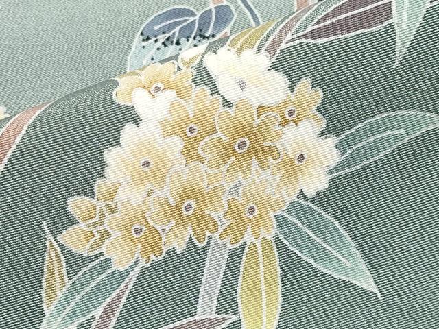 平和屋着物●極上　本加賀友禅作家　佐藤有季子　訪問着　枝花文　暈し染め　三越扱い　証紙付き　青藤色地　逸品　CYAA4551s6_4