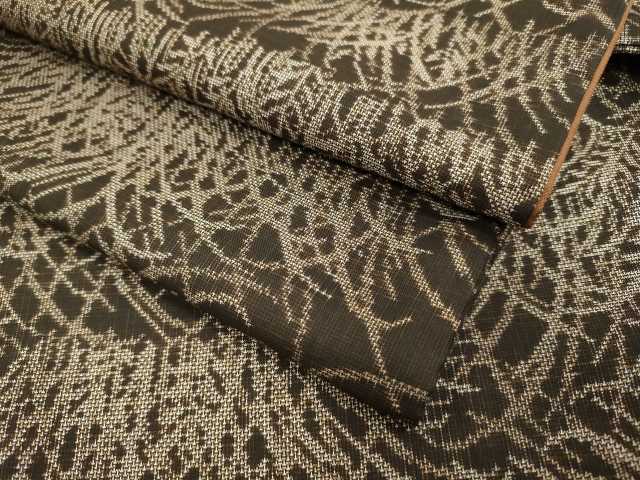 平和屋着物●本場大島紬　草葉文　正絹　逸品　DABB9639du