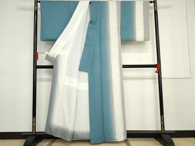 平和屋着物●訪問着　杢目絞り　間道　暈し染め　正絹　逸品　AABF6630cs 平和屋着物○訪問着 杢目絞り 間道 暈し染め 正絹 逸品 AABF6630csの