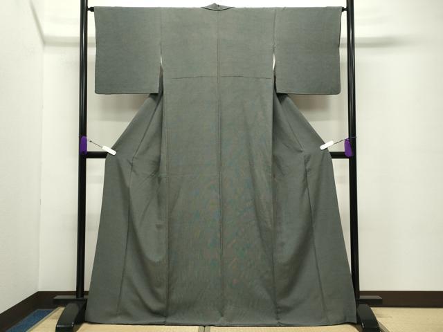 平和屋着物●伝統工芸士　関正三郎　江戸小紋　角通し　行儀　黒地　正絹　逸品　CABC8128gh_1