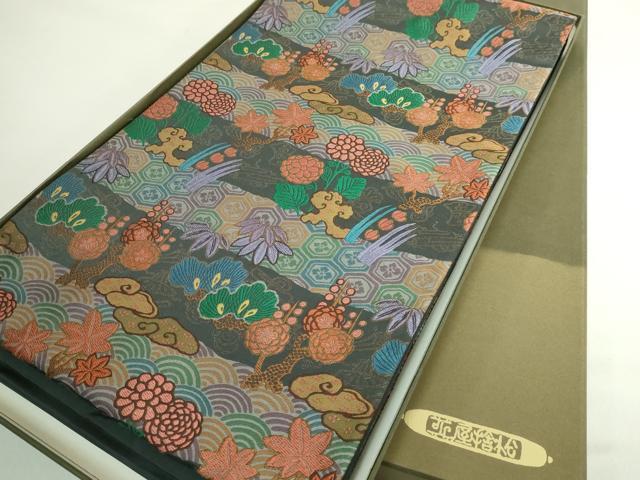 平和屋本店●極上　1854年創業　帯屋捨松　六通柄袋帯　唐織　吉祥草花文　金糸　共箱付き　逸品　未使用　DZAB4846kh6