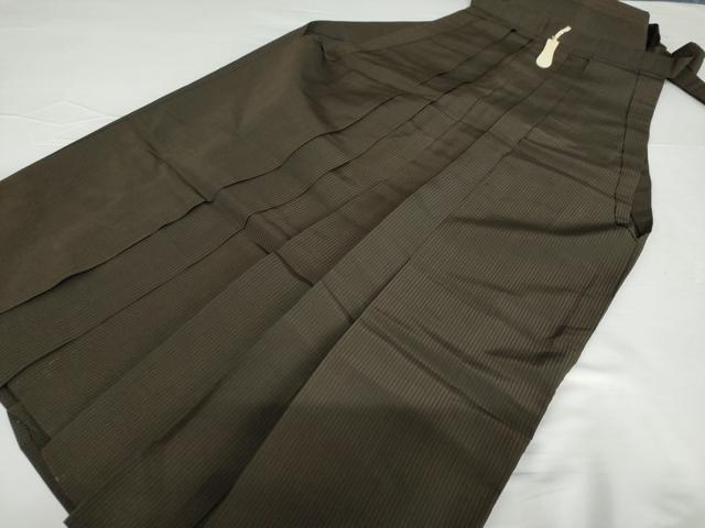 平和屋着物●男性　馬乗り袴　縞　正絹　逸品　AABF9155cs