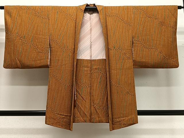 平和屋着物∞名門　藤娘きぬたや・総絞り　羽織　竜巻絞り　正絹　逸品　CABC3151ua