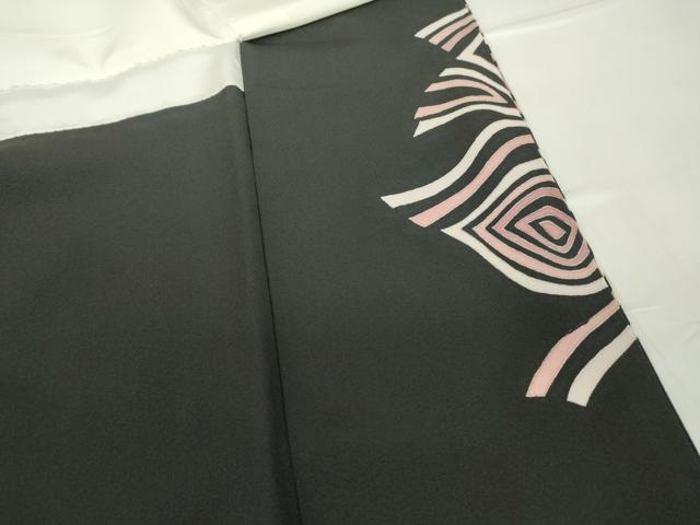 平和屋着物○本加賀友禅作家 梶山 伸 黒留袖 地紙吉祥花文 正絹 逸品