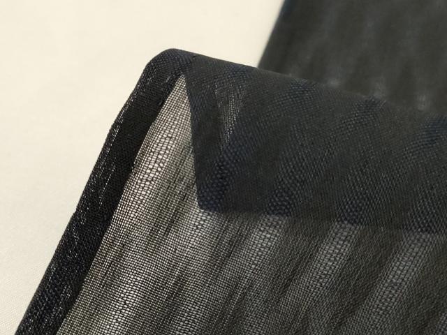 平和屋着物＊夏物　本場大島紬　夏大島　透かし織　紫黒色　反端付き　正絹　逸品　AABF9439jd_7