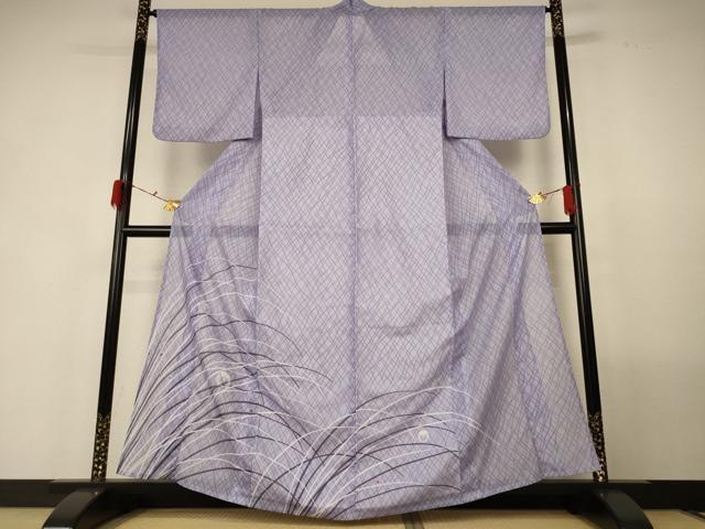 平和屋着物＊夏物　色留訪問着　絽　芝文　洗える着物　AABF9500jd