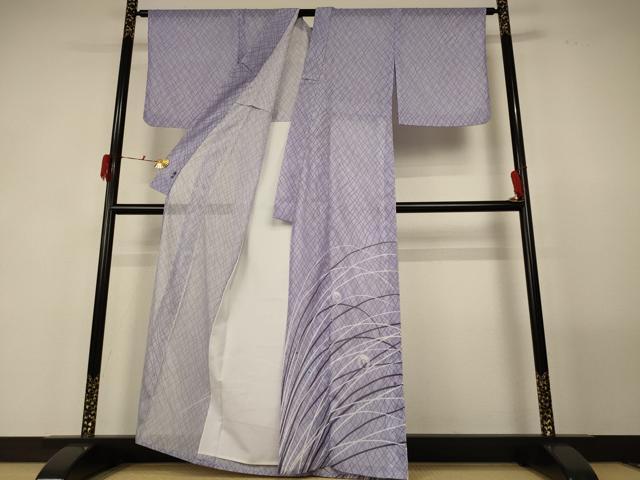 平和屋着物＊夏物　色留訪問着　絽　芝文　洗える着物　AABF9500jd_1