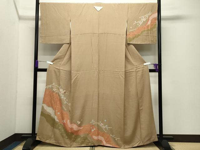 平和屋着物●訪問着　絞り　刺繍　道長花文　金銀彩　正絹　逸品　未使用　CABC8179gh 27,040円