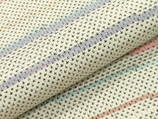 平和屋着物○訪問着 本場大島紬 9マルキ 横段文 正絹 逸品 CABC8189gh