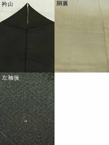 平和屋着物●訪問着　花唐草文　黒地　金彩　正絹　逸品　AABF5963fy_7