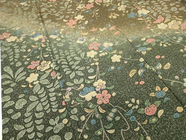 平和屋着物●訪問着　草花文　暈し染め　金彩　正絹　逸品　DABB9654du 平和屋着物□訪問着 草花文 暈し染め 金彩 正絹 逸品 CABF5768oy
