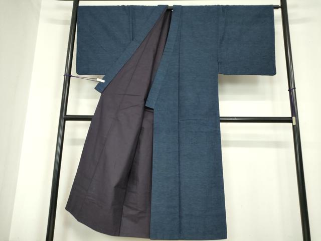 平和屋着物●男性　紬　アンサンブル　霞文　正絹　逸品　DABC3037az_2