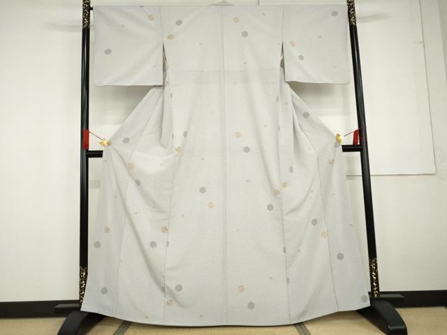 平和屋着物●洗える最高級着物　＜英＞はなぶさ謹製　小紋　亀甲吉祥文　AABG2749cs_1