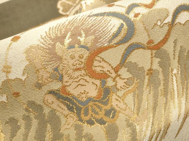 平和屋着物●六通柄袋帯　風神雷神　金糸　正絹　逸品　CABD5641hy 平和屋着物○六通柄袋帯 風神雷神 金糸 正絹 逸品 CABD5641hyの通販 by