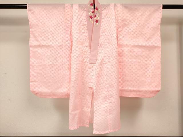 平和屋着物[]七五三　女の子　３歳　祝着　三つ身　長襦袢(単衣・半衿刺繍)・被布セット　鈴花文　暈し染め　金彩　DABA3970ma_5