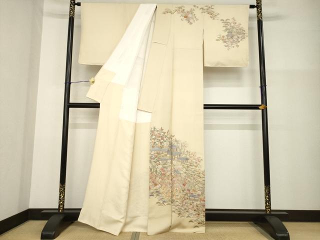 平和屋着物●総刺繍　蘇州刺繍　訪問着　風景花文　正絹　逸品　AABG2656ck 平和屋着物○総刺繍 蘇州刺繍 訪問着 風景花文 正絹 逸品 AABG2656ckの