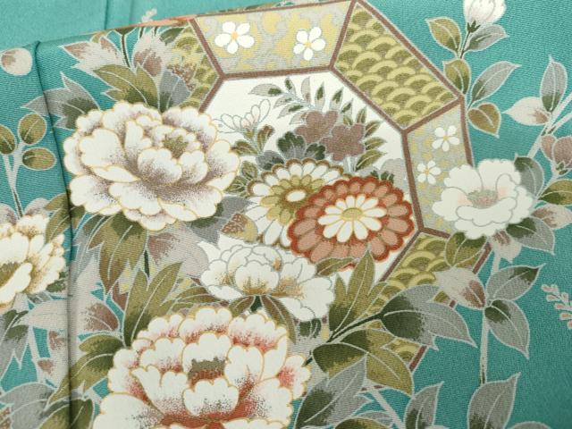 平和屋着物●訪問着　流水枝花文　暈し染め　金彩　正絹　逸品　AABG5323cs_6