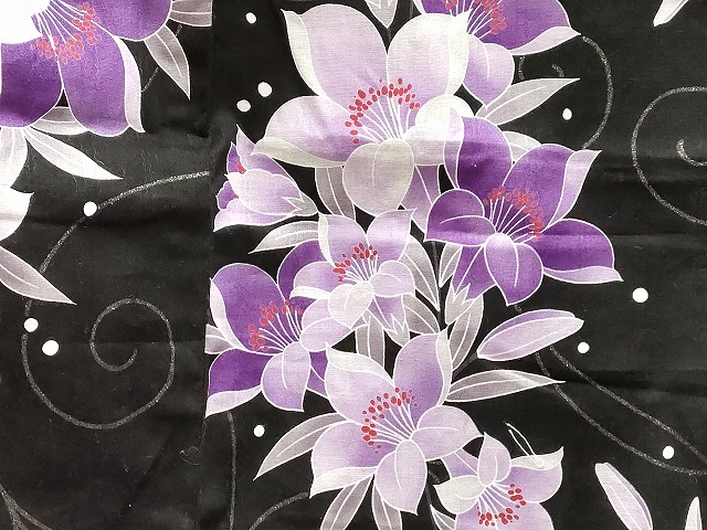 平和屋本店■浴衣 まとめて 45点 蝶 菊 花柄 朝顔 ラメ しじら織 など 着用可能多数 未使用品あり ppp3465_6