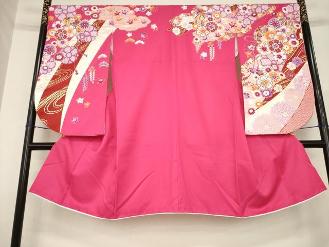 平和屋着物●小振袖　二尺袖　花毬文　金彩　AABG5238ck