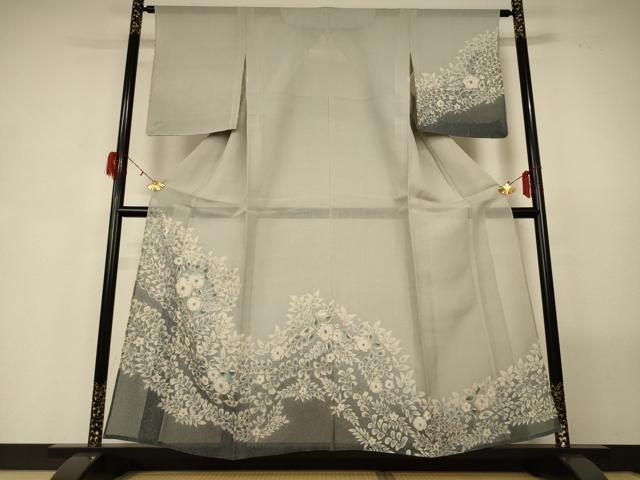 平和屋着物＊夏物　訪問着　紗　絞り　辻が花　正絹　逸品　AABG5493jd
