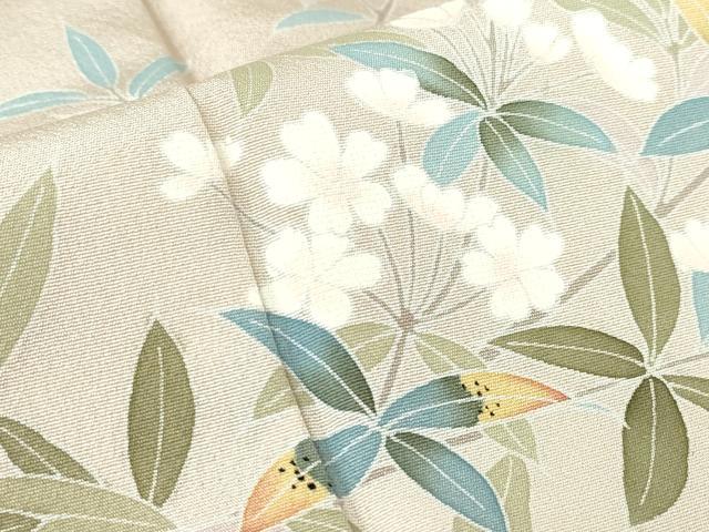 平和屋着物●訪問着　友禅　作家物　枝花文　暈し染め　正絹　逸品　DABC3245az_6