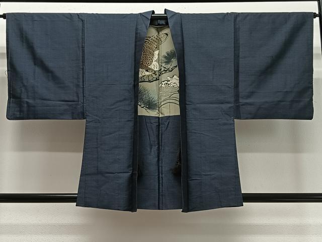 平和屋着物∞男性　羽織　本場大島紬　100亀甲　総詰め　正絹　逸品　CABD4681ua