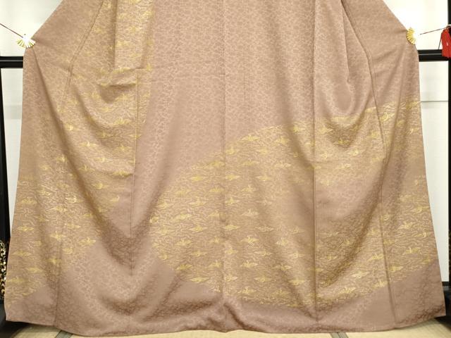 平和屋着物●訪問着　流水飛鶴文　金彩　正絹　逸品　AABG7833cs_2