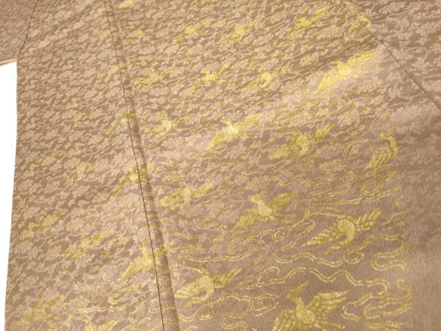 平和屋着物●訪問着　流水飛鶴文　金彩　正絹　逸品　AABG7833cs_3