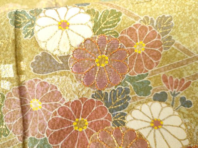 平和屋着物●京友禅の第一人者　松井青々　訪問着　辻が花　駒刺繍　金彩　正絹　逸品　AABG7897cs_6