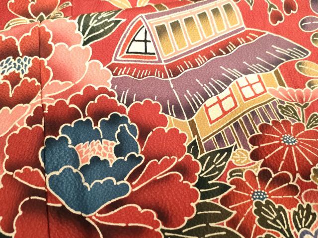平和屋着物○豪華振袖 紅型 流水鴛鴦風景文 さが美扱い 正絹 逸品