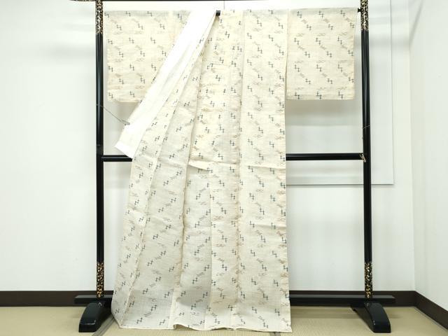 平和屋本店＊極上　夏物　沖縄県無形文化財指定　本場八重山上布　草木染　手織　証紙付き　麻　逸品　CZAA5413s6_2