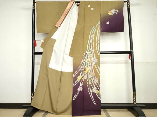 平和屋着物●訪問着　辻が花　暈し染め　金銀彩　正絹　逸品　AABG7962cs_1