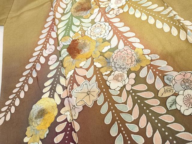平和屋着物●訪問着　辻が花　暈し染め　金銀彩　正絹　逸品　AABG7962cs_3