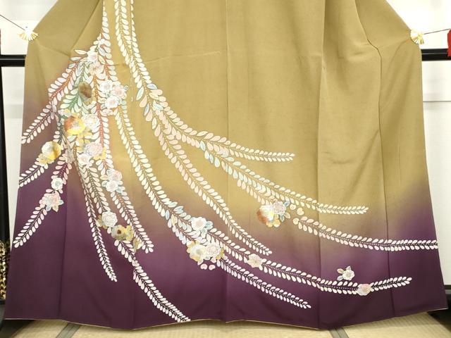 平和屋着物●訪問着　辻が花　暈し染め　金銀彩　正絹　逸品　AABG7962cs_2