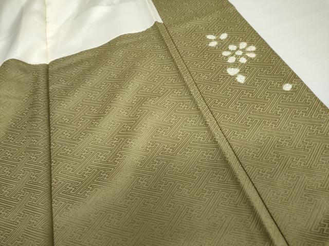 平和屋着物●訪問着　絞り　枝花文　金彩　ますいわ屋扱い　正絹　逸品　未使用　AABG7971cs_8