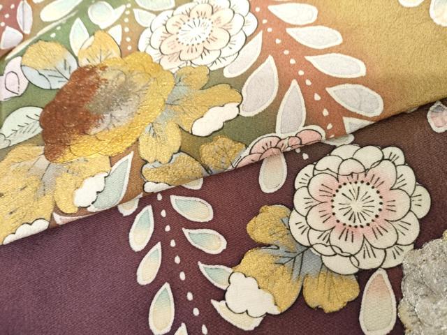 平和屋着物●訪問着　辻が花　暈し染め　金銀彩　正絹　逸品　AABG7962cs_5