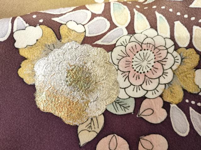 平和屋着物●訪問着　辻が花　暈し染め　金銀彩　正絹　逸品　AABG7962cs_6
