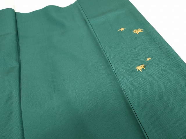 平和屋着物●訪問着　駒刺繍　葦　雪芝枝葉文　暈し染め　金彩　正絹　逸品　未使用　AABG7931cs_7