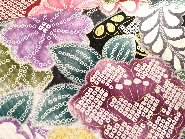 平和屋着物●訪問着　駒刺繍　草花文　金彩　正絹　逸品　AABG7949cs_6