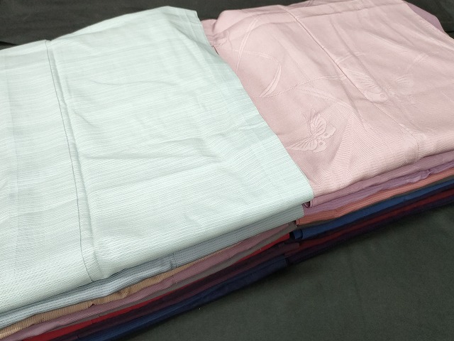 平和屋本店□夏物 色無地 絽 紗 まとめて20点 蝶 花柄 葡萄唐草 縦絽