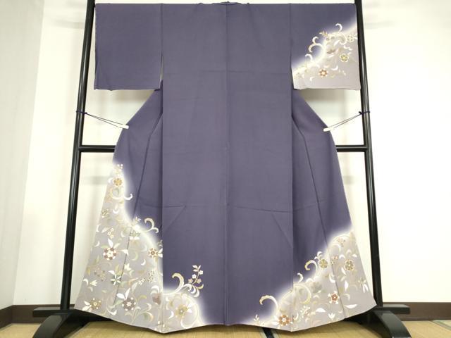 平和屋着物●訪問着　更紗花文　暈し染め　金彩　正絹　逸品　未使用　DABC3532az 平和屋着物○訪問着 更紗花文 暈し染め 金彩 正絹 逸品 未使用