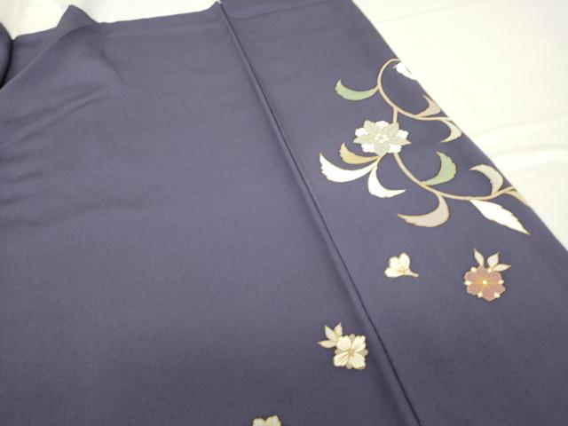 平和屋着物●訪問着　更紗花文　暈し染め　金彩　正絹　逸品　未使用　DABC3532az_9