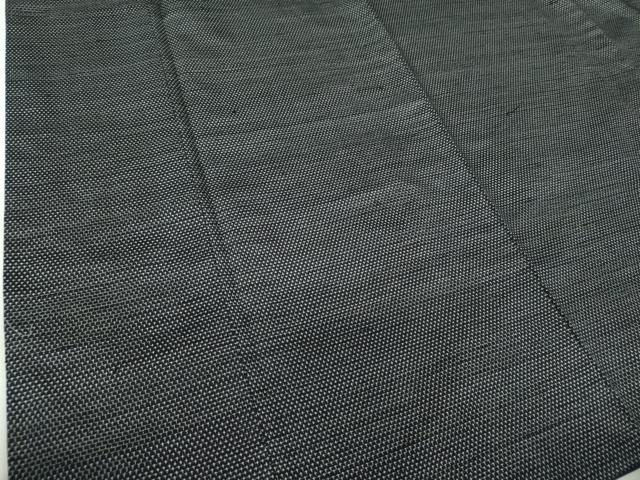 平和屋着物○男性 紬 絣絵 黒地 正絹 逸品 DABD1395ps