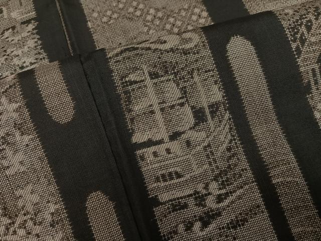 平和屋着物●本場大島紬　カタス12マルキ　風景草木文　正絹　逸品　AABH0414ph_5