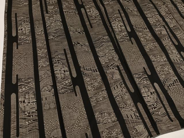 平和屋着物●本場大島紬　カタス12マルキ　風景草木文　正絹　逸品　AABH0414ph_3