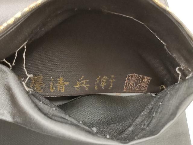 平和屋着物▼西陣織　陰山織物謹製　箔屋清兵衛　六通柄袋帯　草木染　横段花文　本金箔　正絹　逸品　CABE4454hy_6