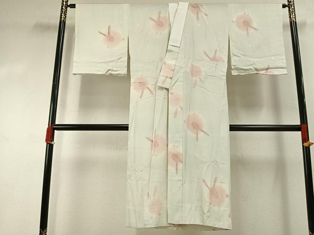 平和屋着物●長襦袢　無双仕立て　兎　暈し染め　正絹　逸品　AABH0517fy