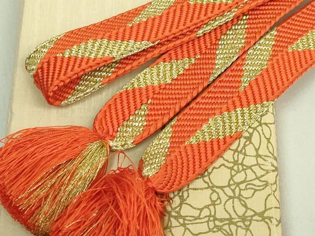 平和屋着物●極上　有職組紐道明　帯締め　笹浪組　金糸　宮内庁御用　国立博物館御用　東京芸術大学御用　逸品　DZAA11802kh6