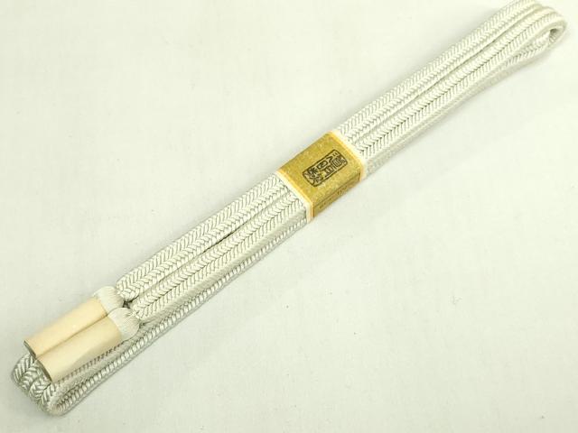 平和屋着物●極上　有職組紐道明　帯締め　冠組　灰黄緑　宮内庁御用　国立博物館御用　東京芸術大学御用　逸品　未使用　DZAA11930kh6