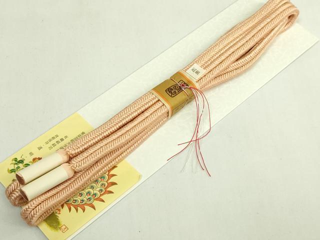 平和屋着物●極上　有職組紐道明　帯締め　冠組　薄柑子　宮内庁御用　国立博物館御用　東京芸術大学御用　逸品　未使用　DZAA12009kh6